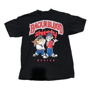 Shaka Wear Men's T-Shirt Back In Blood Black Bugs Bunny Tasmanian Devil  Size L